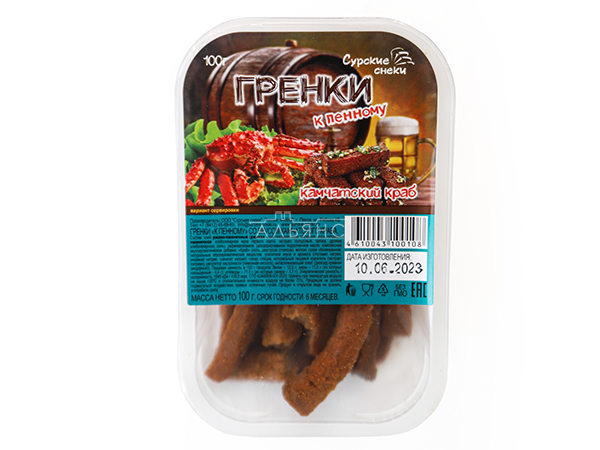Сурские гренки Камчатский краб (100 гр) в Вологде