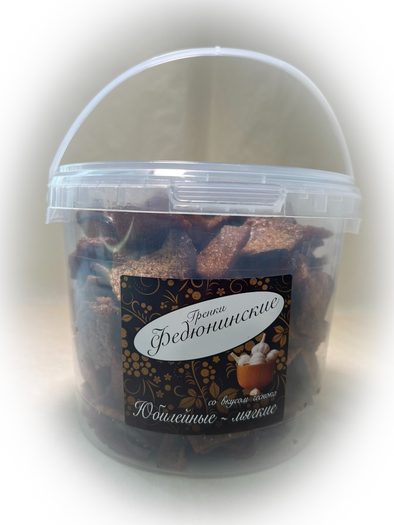 Гренки "ФЕДЮНИНСКИЕ" "Чеснок" (ведро 900 гр.) в Вологде