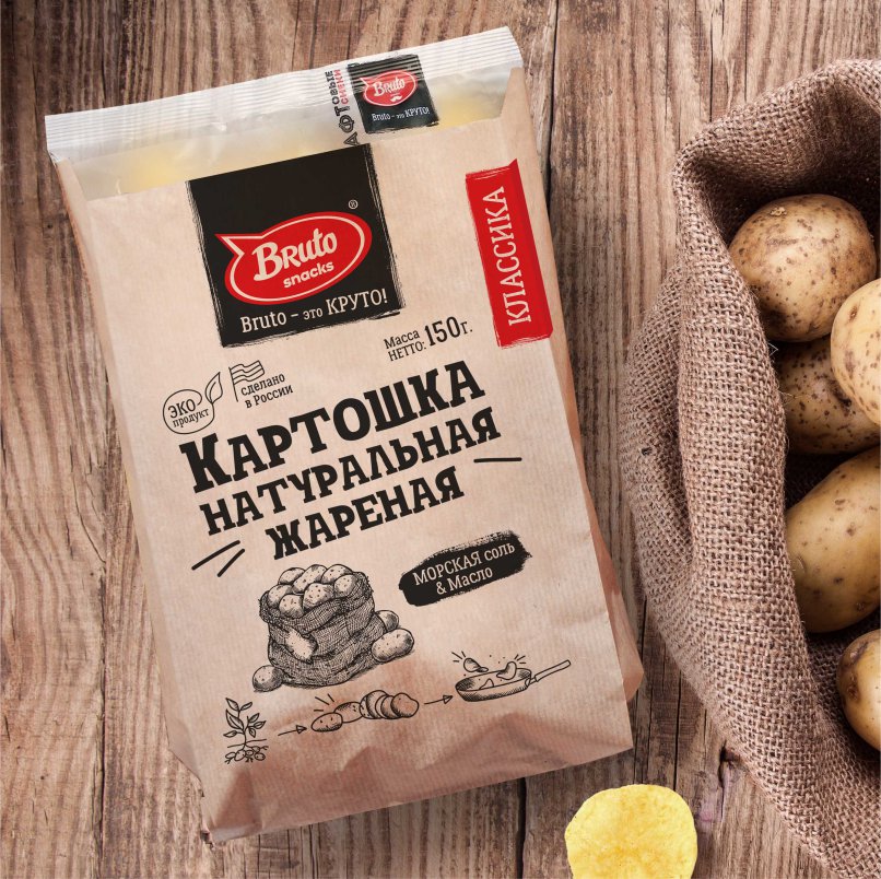 Картофель «Бруто» с солью 130 гр. в Вологде